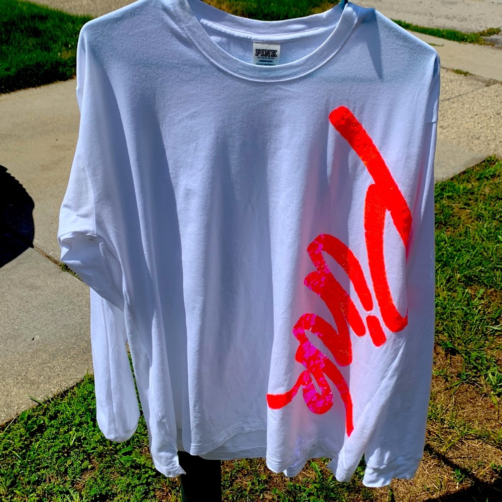 White long sleeve shirt from Victoria’s Secret Pink